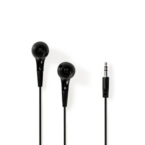 Nedis HPWD1001BK hoofdtelefoon/headset Hoofdtelefoons Bedraad In-ear Muziek Zwart, Zilver