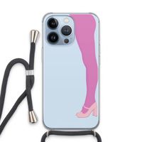 Pink panty: iPhone 13 Pro Transparant Hoesje met koord