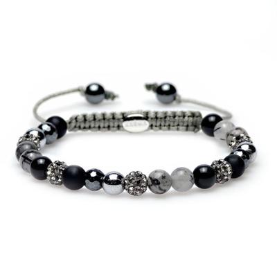 Karma Armband Spiral Thrill-Seeker Grey Crystal