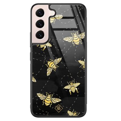 Samsung Galaxy S22 glazen hardcase - Bee yourself