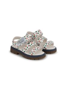 Kenzo Kids sandales en cuir à fleurs - Blanc