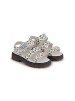 Kenzo Kids sandales en cuir à fleurs - Blanc