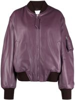 The Attico veste bomber matelassée Anja en cuir - Violet - thumbnail