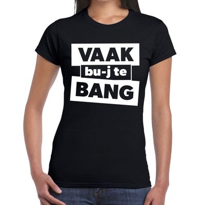Vaak bujte bang festival t-shirt zwart dames