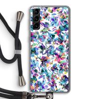 Hibiscus Flowers: Samsung Galaxy S21 Plus Transparant Hoesje met koord