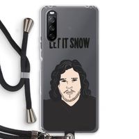 Let It Snow: Sony Sony Xperia 10 III Transparant Hoesje met koord