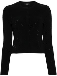 LIU JO cardigan à ornements en cristal - Noir