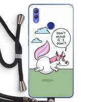 Unicorn: Honor Note 10 Transparant Hoesje met koord