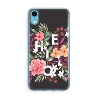 Hello in flowers: iPhone XR Transparant Hoesje