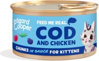 Cat kitten chunks cod/chicken 85g - Edgard en cooper