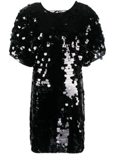 ROTATE BIRGER CHRISTENSEN robe courte à sequins - Noir