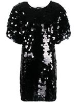 ROTATE BIRGER CHRISTENSEN robe courte à sequins - Noir - thumbnail