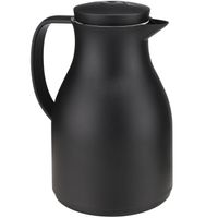 Isoleerkan/koffiekan zwart 1 liter met drukknop - Thermoskannen - thumbnail