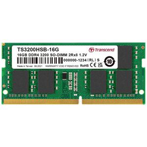 Transcend TS3200HSB-16G Werkgeheugenmodule voor laptop DDR4 16 GB 1 x 16 GB Non-ECC 3200 MHz 260-pins SO-DIMM CL22 TS3200HSB-16G