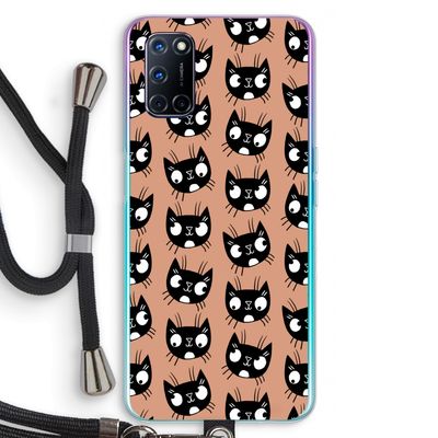 Kat: Oppo A92 Transparant Hoesje met koord