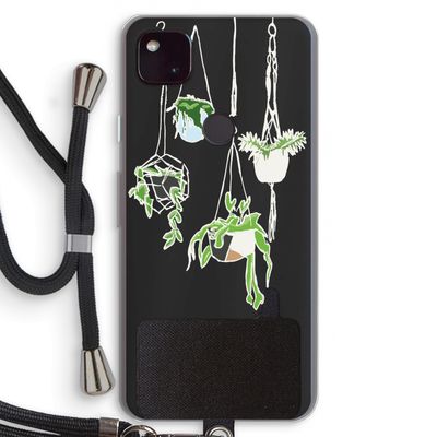 Hang In There: Pixel 4a 5G Transparant Hoesje met koord