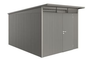 Metalen berging AvantGarde A8 260x340x222 cm met enkele deur- Lessenaarsdak- Metaal- Biohort