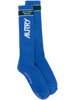 Autry chaussettes nervurées à logo imprimé - Bleu