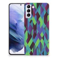 Samsung Galaxy S21 Plus | TPU Hoesje | Abstract Green Blue Samsung Galaxy S21 Plus | TPU Hoesje | Abstract Green Blue