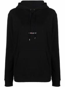 Saint Laurent hoodie à logo imprimé - Noir