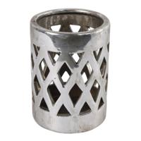 Countryfield theelichthouder dassel m zilverkleurig 16 cm | 6 stuks