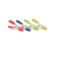 12x Wasgoedknijpers / wasknijpers in verschillende kleuren met softgrip   -