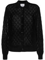 Barrie chemise en cachemire à ornements en dentelle - Noir