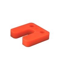 Gebr. Bodegraven drukplaten - met sleuf - 15 mm - kunststof - oranje - 48 st