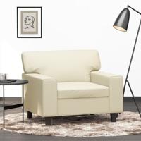 Fauteuil 60 cm kunstleer crmekleurig