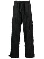 MSGM pantalon cargo à effet usé - Noir