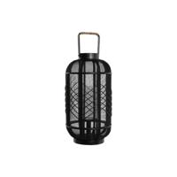 Kaarshouder Home ESPRIT Zwart Metaal 25,5 x 25,5 x 46,5 cm