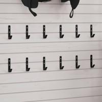 VidaXL Wandhaken 12 st j-vormig staal zwart