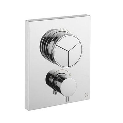 Crosswater Crossbox inbouw douchekraan thermostatisch 3 functies inclusief inbouwdeel chroom PROCBPUSH2500LBPC