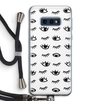 Eye pattern #2: Samsung Galaxy S10e Transparant Hoesje met koord