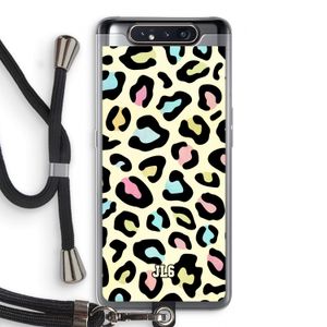 Leopard pattern: Samsung Galaxy A80 Transparant Hoesje met koord