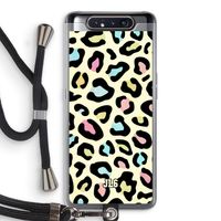 Leopard pattern: Samsung Galaxy A80 Transparant Hoesje met koord