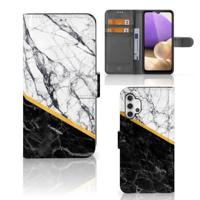 Samsung Galaxy A32 4G | Bookcase | Marmer Wit Zwart - Origineel Cadeau Man