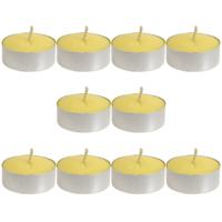 Citronella waxinelichtjes/theelichtjes - 10x - geel - citrusgeur - anti mug - geurkaars   -