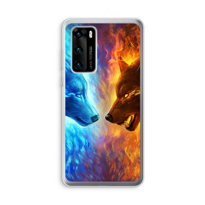 Fire & Ice: Huawei P40 Transparant Hoesje