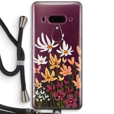 Painted wildflowers: HTC U12+ Transparant Hoesje met koord