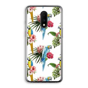 Kleurrijke papegaaien: OnePlus 7 Transparant Hoesje