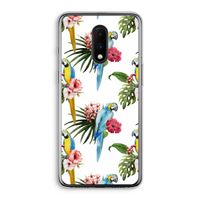 Kleurrijke papegaaien: OnePlus 7 Transparant Hoesje