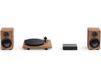 Pro-Ject Colourful Audio System 2 walnoot hifiset Pro-Ject Colourful Audio System 2 walnoot hifiset