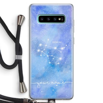 Sterrenbeeld - Licht: Samsung Galaxy S10 Plus Transparant Hoesje met koord