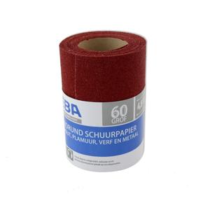 Schuurpapier rol - 1x - P60 - 110 mm x 4,5 m - nat en droog schuren