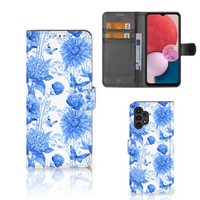 Hoesje voor Samsung Galaxy A13 (4G) Flowers Blue - thumbnail