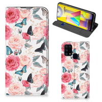 Samsung Galaxy M31 Smart Cover Butterfly Roses