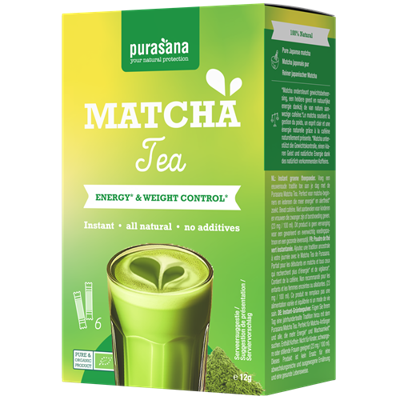 Purasana Food & Drinks Poeder Matcha tea 6 x 2 g BIO 12gr Purasana Food & Drinks Poeder Matcha tea 6 x 2 g BIO 12gr