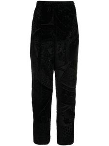 Giorgio Armani Pre-Owned pantalon à motif en jacquard (années 1990) - Noir