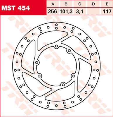 TRW Remschijf, remschijven voor de moto, MST454